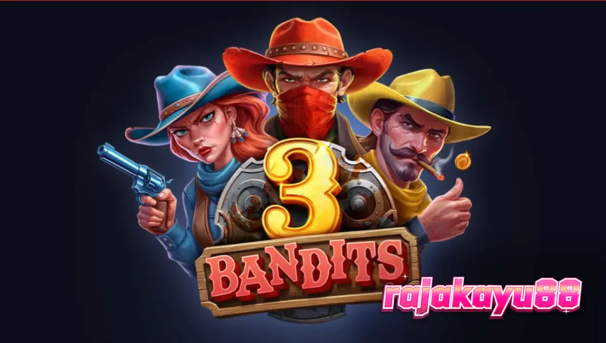 Tampilan visual slot 3 Bandits dengan tema Wild West